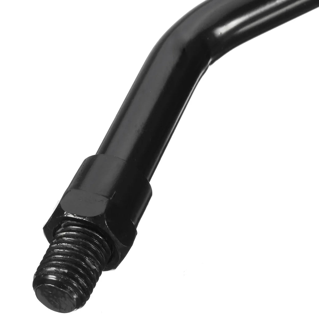 Motorcycle Rearview Mirrors (Pair) | Black Rectangle, 10mm | Scooter & ATV