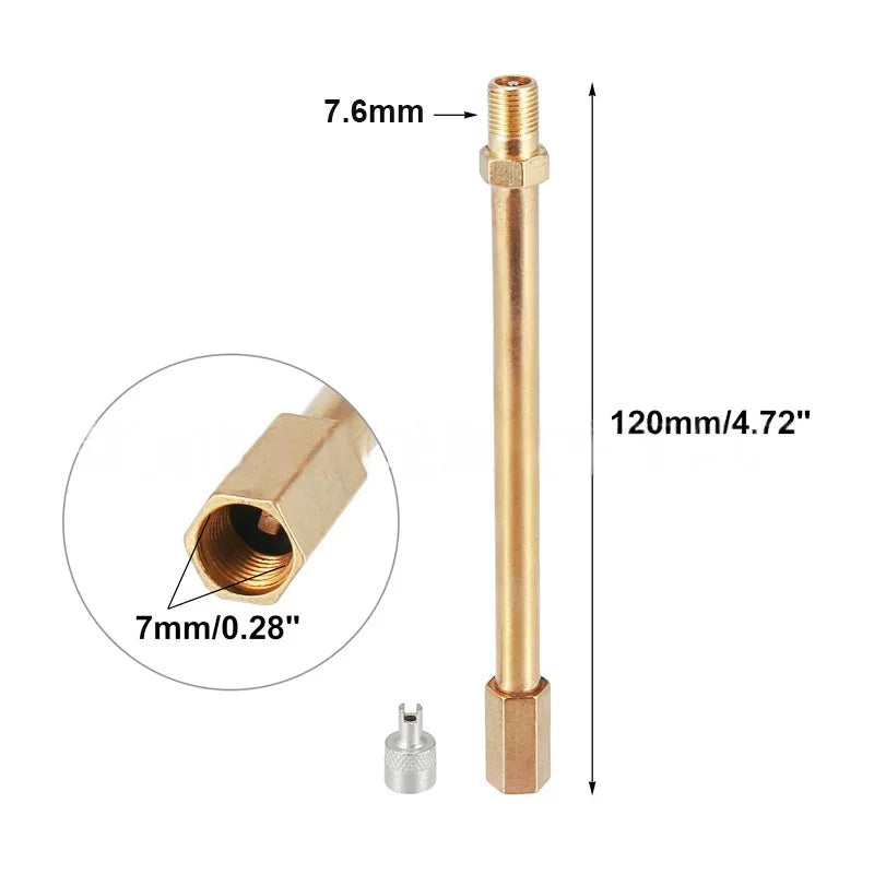 Tire Valve Stem Extension | Brass | Cars & Trucks