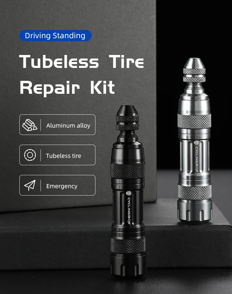 Tubeless Tire Repair Kit | Sealant + Rubber Strips | Road Bike