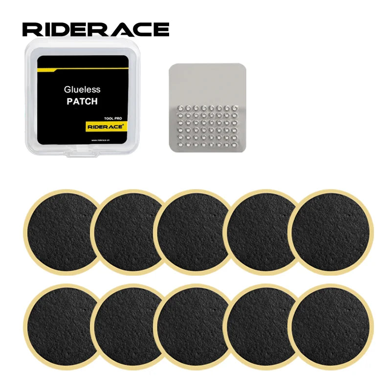 Glueless Tire Patch Kit | 10 Self-Adhesive Patches