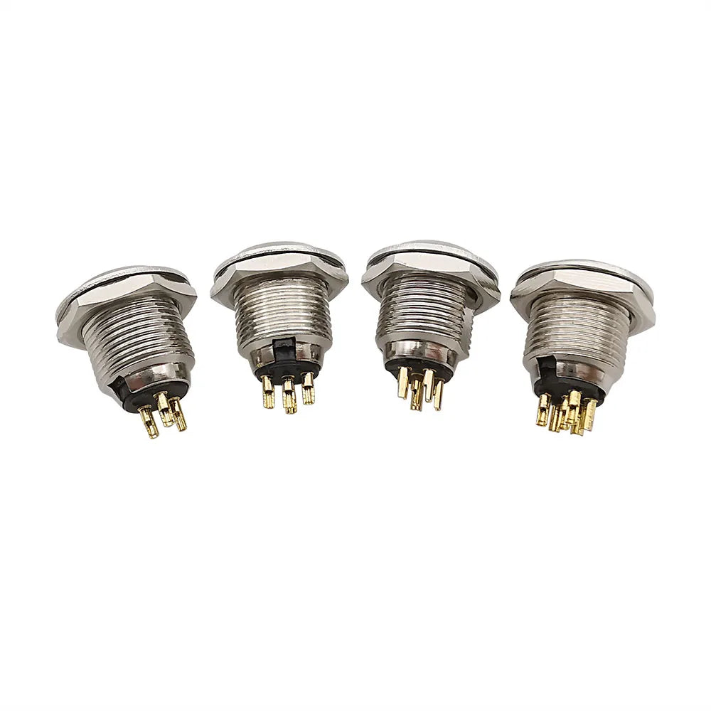 1Pair Metal Mini XLR 3/4/5/6 Pin Female Plug Male
