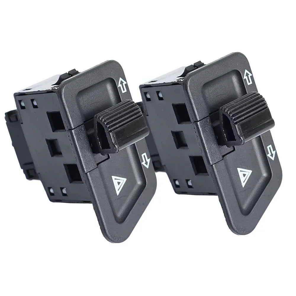 Dual-function motorcycle warning light switch for turn signals and emergency flashing