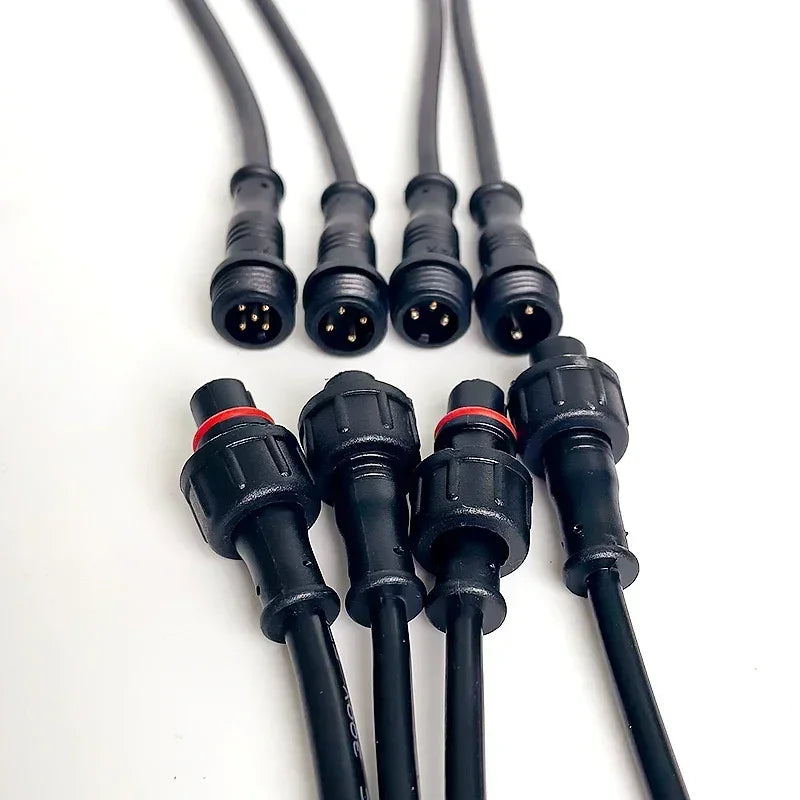 M12 Waterproof Connector | 2–5 Pin, IP65, 20cm | LED Strip