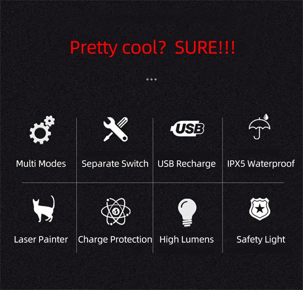 Folding Laser Bike Light Front Rear Safety Warning Bicycle Light USB Rechargeable Bike Tail Rear Light Waterproof Cycling Lamp