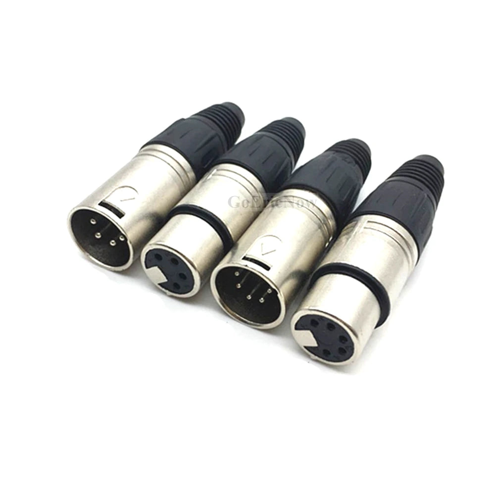 1pcs 3,4,5,6,7 pin Female/Male Straight Microphone Audio XLR Speaker Panel mount socket Connector