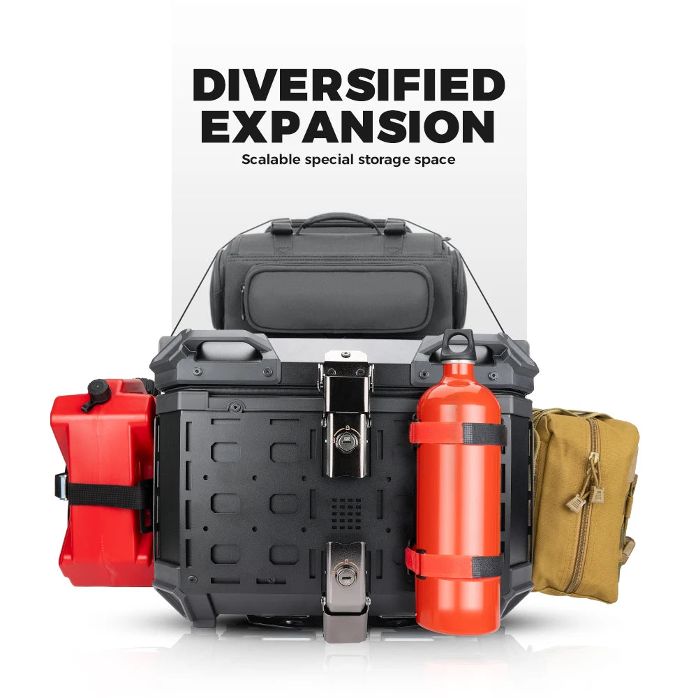 45L Aluminum Top Case | Lockable Rear Luggage Box