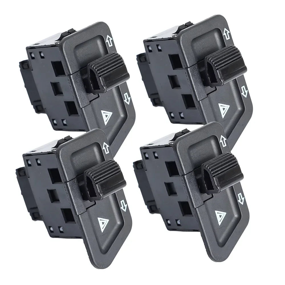 Dual-function motorcycle warning light switch for turn signals and emergency flashing