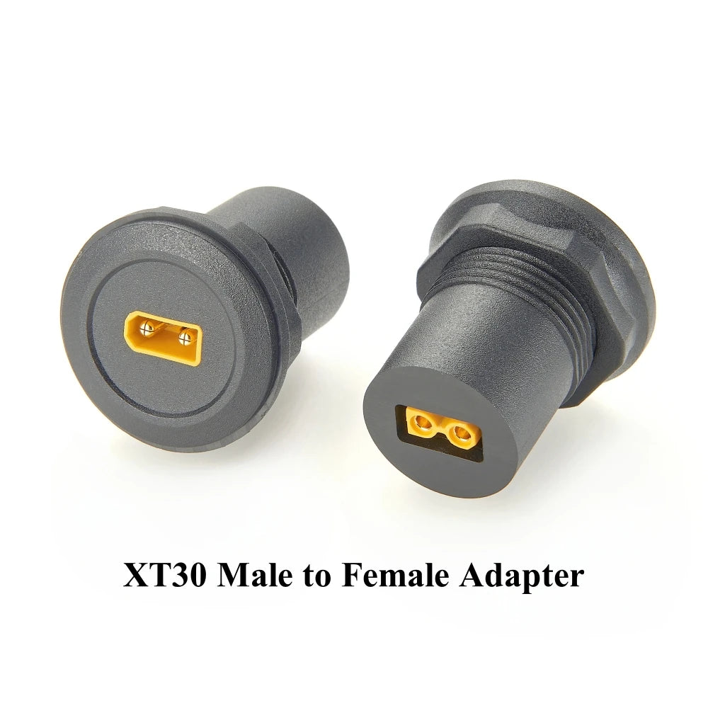 XT30 Panel Mount Adapter | Round | Male to Female