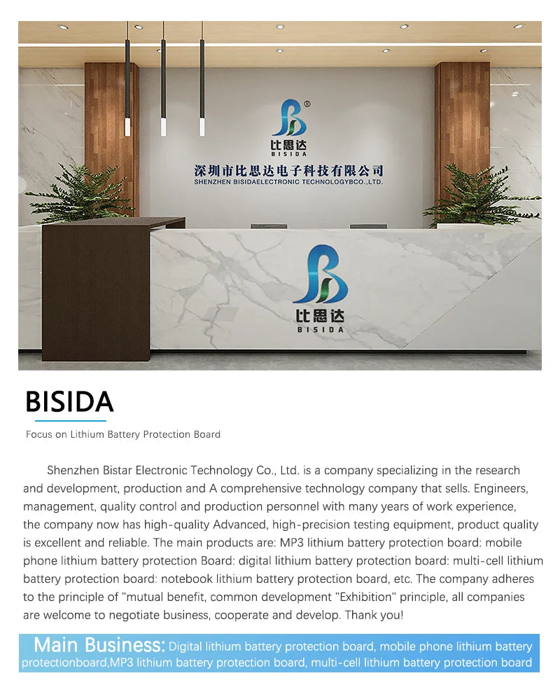 Bisida 7S–13S BMS | Balanced + Temp Control | 18650 Packs