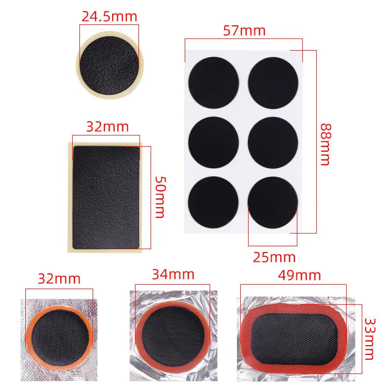 Self-Adhesive Bike Tire Patch Kit | Storage Box Included | Bicycle Tubes