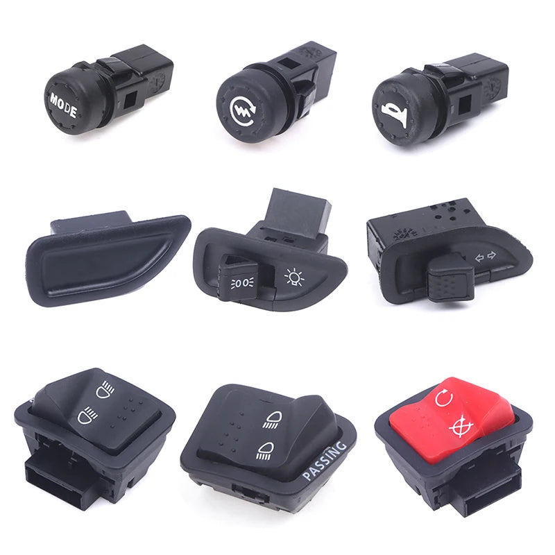 Black/Red Motorcycle Switches Button
