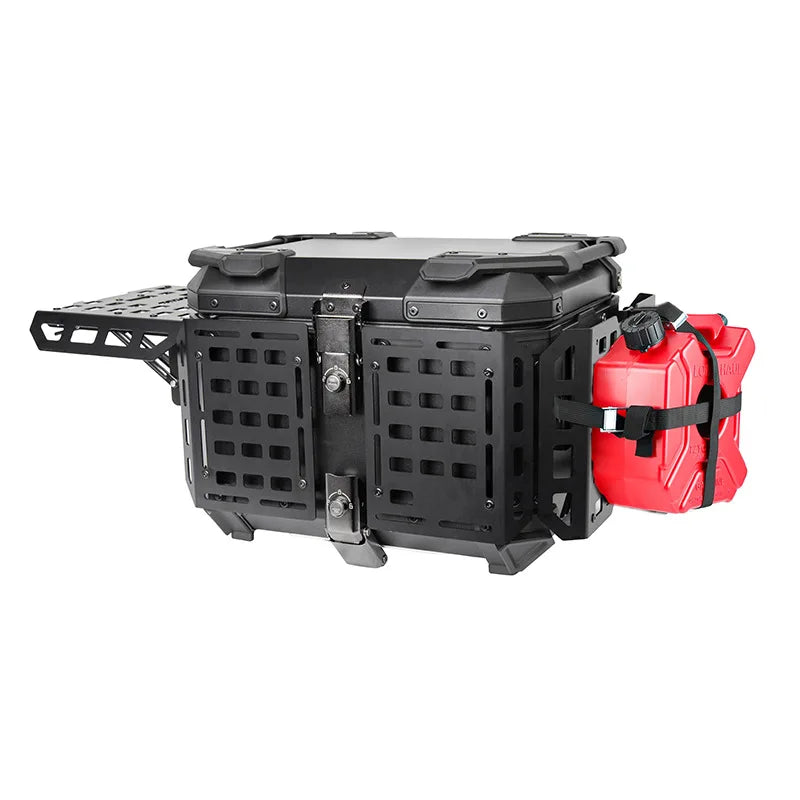 Aluminum Top Box 45L | Waterproof Trunk | Universal Moto Fit
