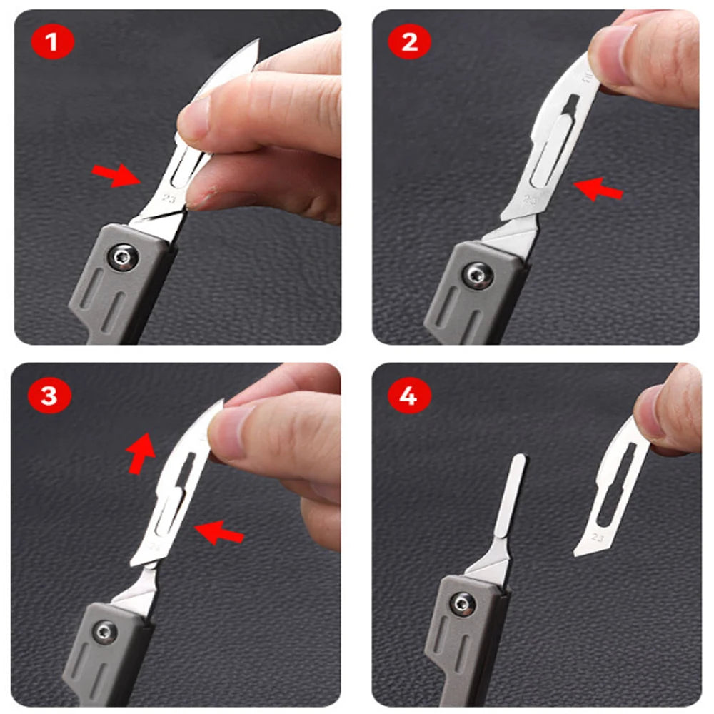 Mini Scalpel Folding Knife | Folding Utility Blade | EDC