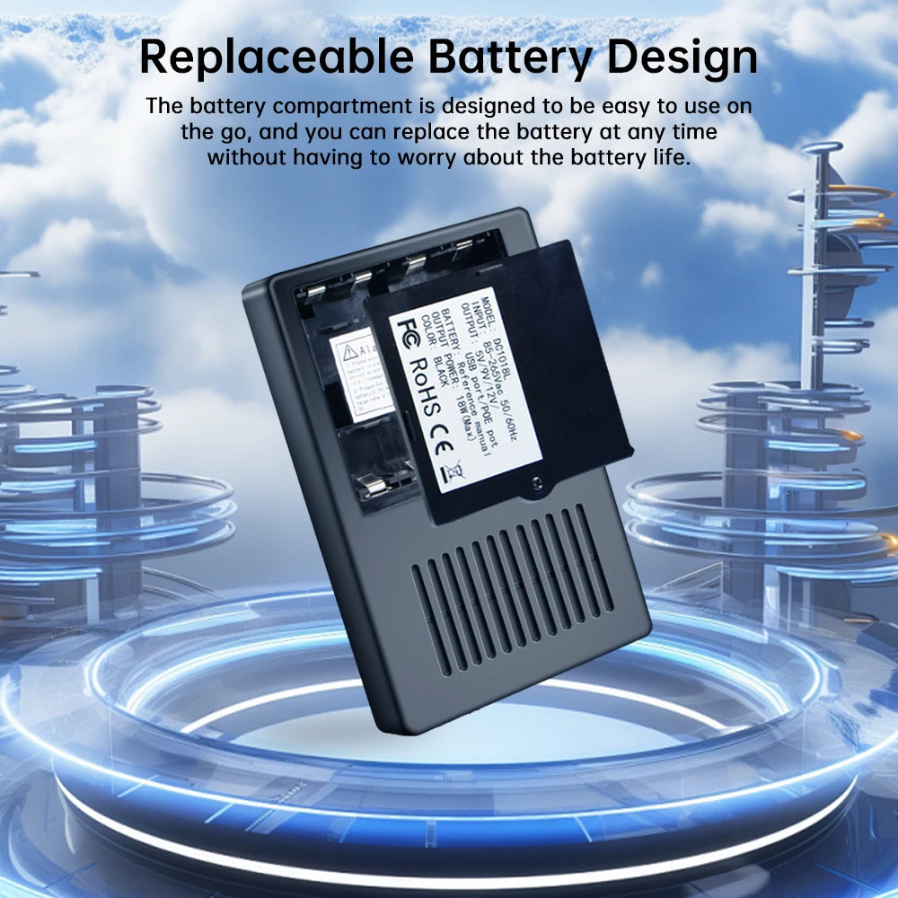 1018L 4*18650 Uninterruptible Power Supply Case  5V 9V 12V UPS Router Optical Cat Backup Power Supply No Batteries Included