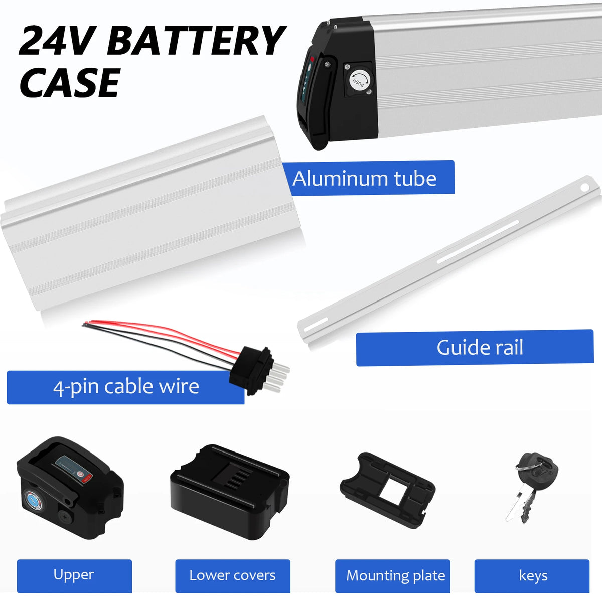 Silver Fish Battery Box | Holds 90x 18650 Cells | E-Bike Case