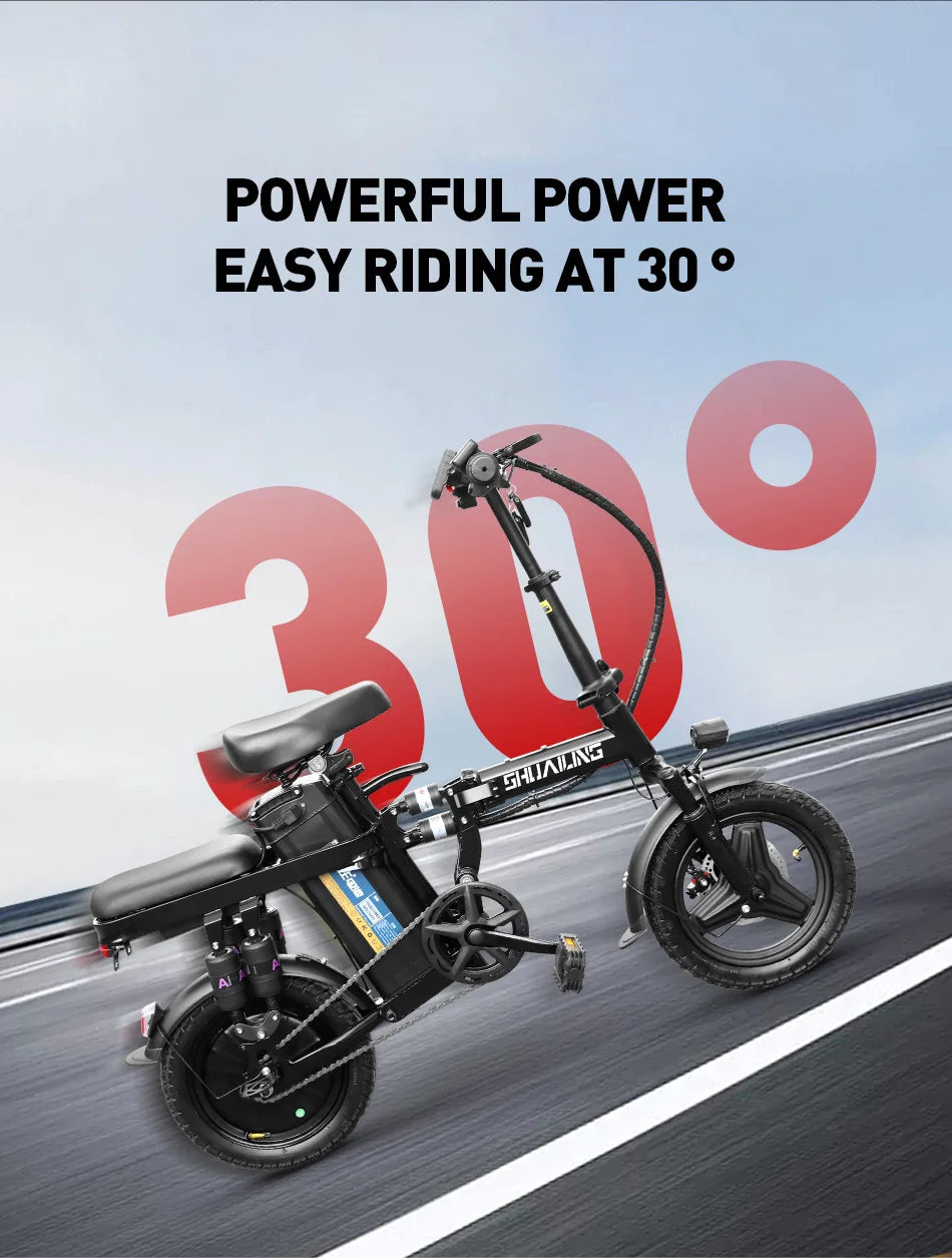 14in Folding E-Bike | 48V 400W Up to 40 km/h | Mini City Commuter