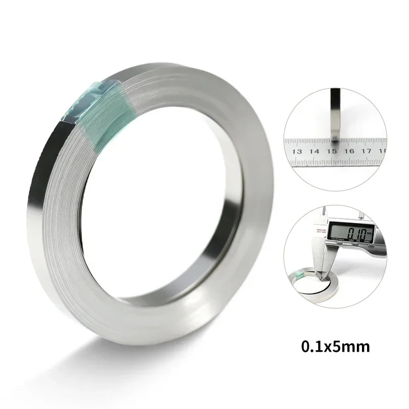Nickel Strip Roll 10m | 0.2 x 8mm | Battery Spot Welding