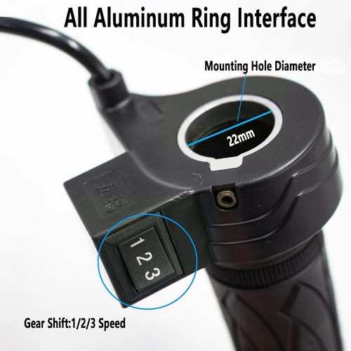 3-Speed Twist Throttle | Adjustable Modes | E-Bike Replacement