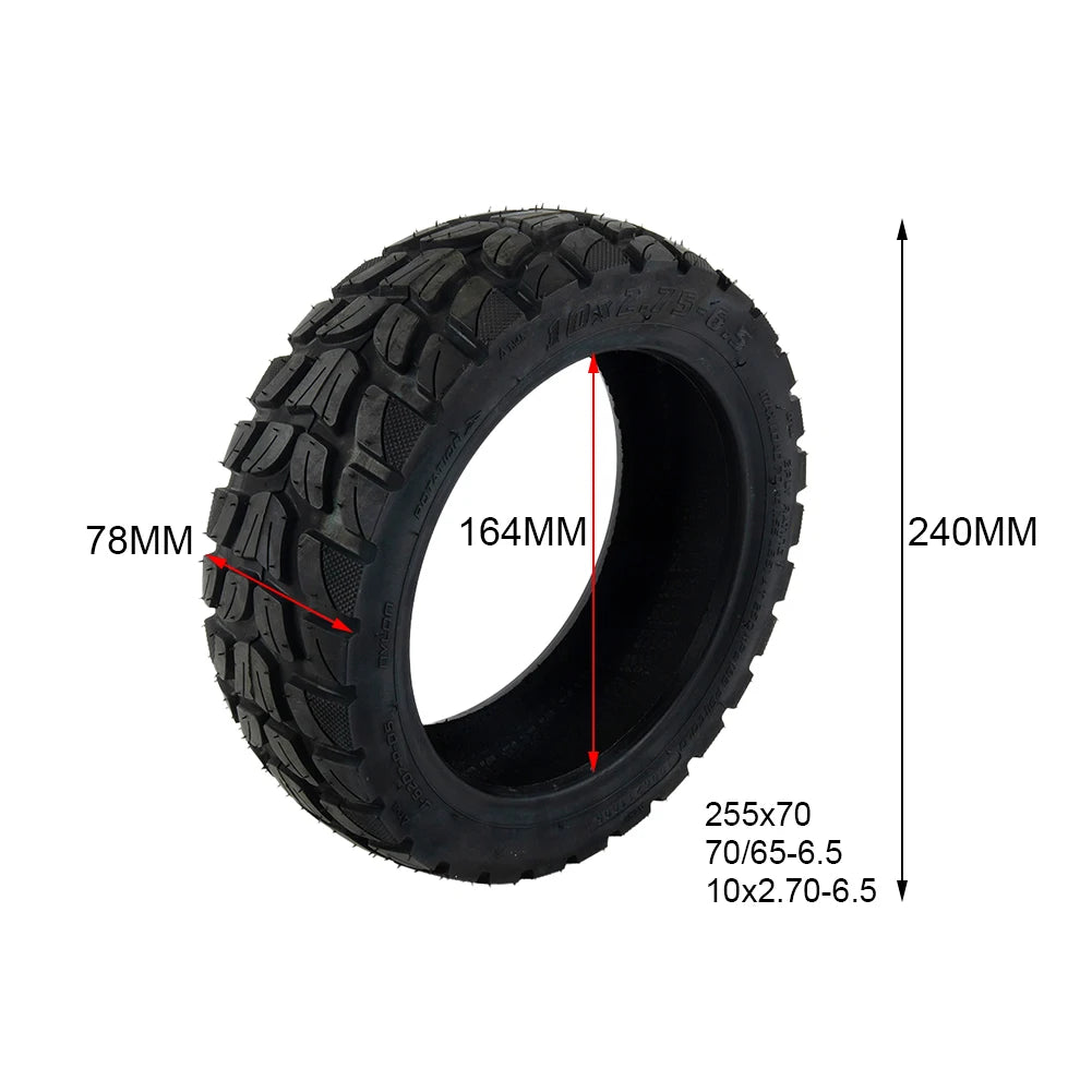 10x2.75-6.5 Scooter Tire | Tubeless Off-Road | Rubber
