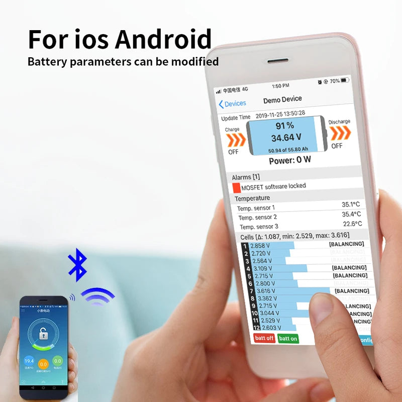 GTK 84V Li-Ion Battery 30-100Ah | Bluetooth BMS | High-Power EV