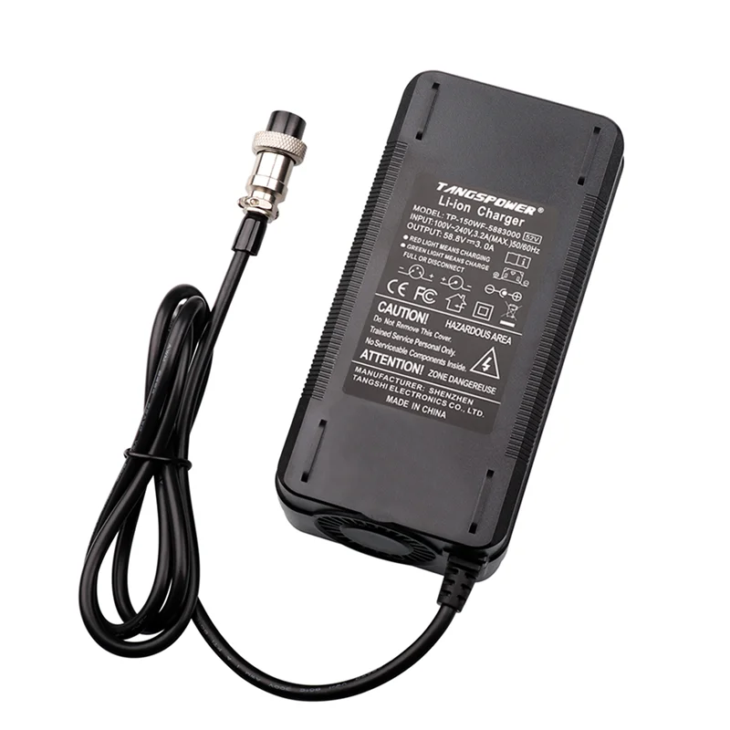 52V Battery Charger | 58.8V 3A 150W | Cooling Fan