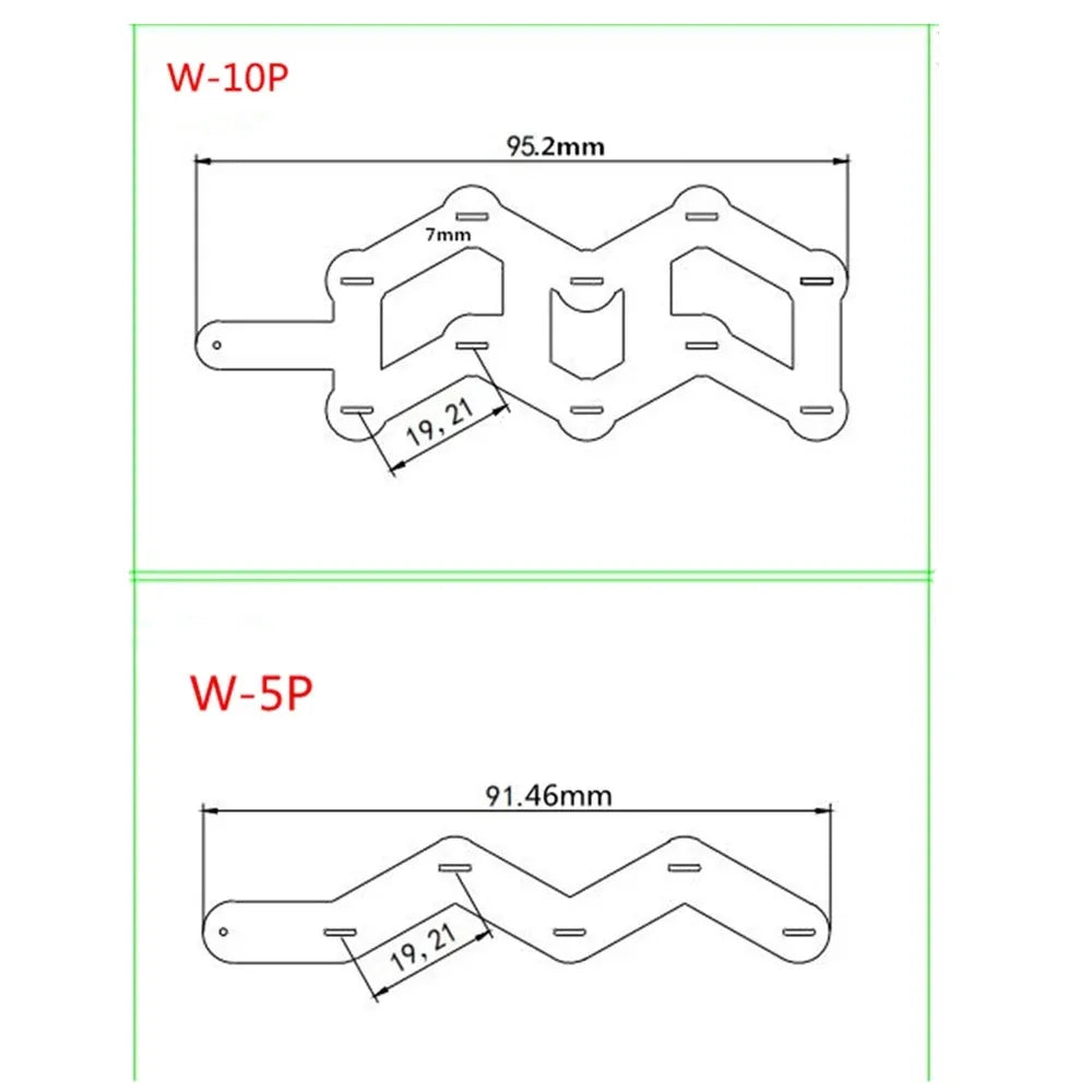 W-Type Nickel Strip (100 pcs) | 18650 Spot Welding | 10P-W Tabs