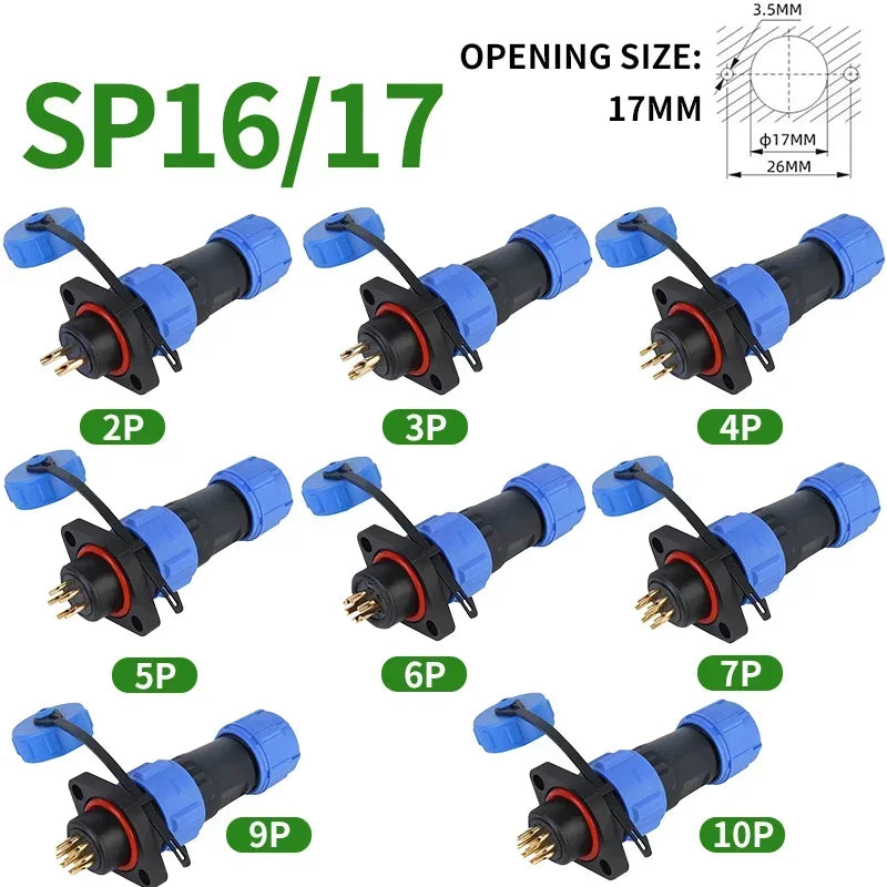 Aviation Plug Connectors | IP68 Waterproof | Panel-Mount