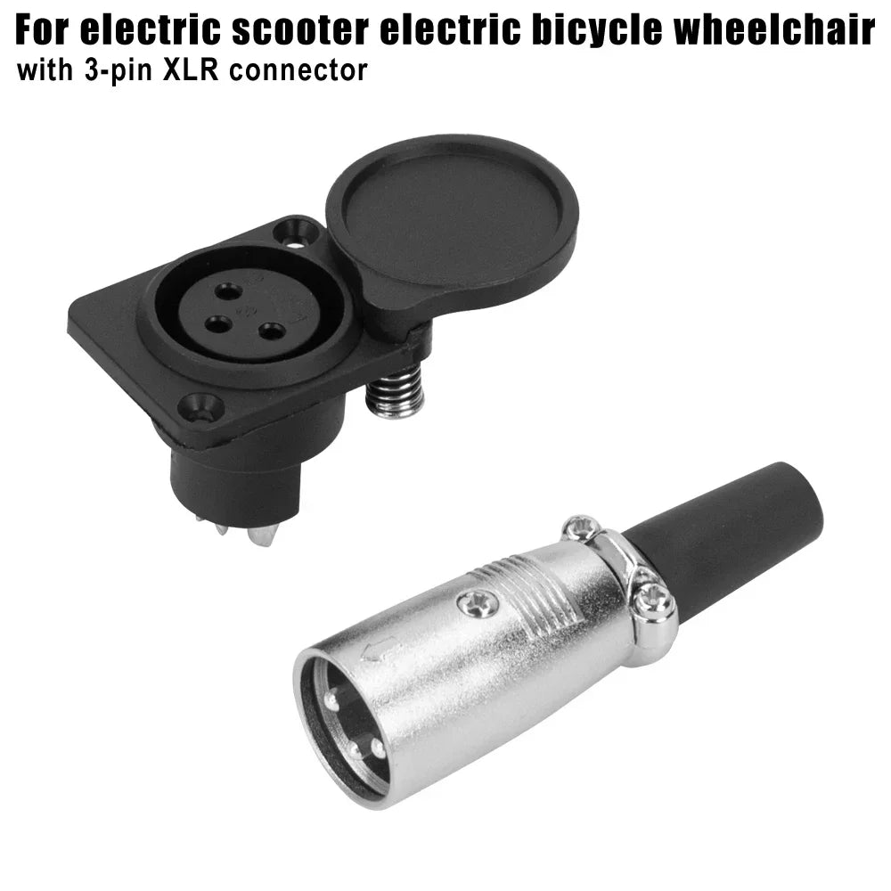 3-Pin Charger Port Connector Set | Innuovo & Wisking Wheelchairs