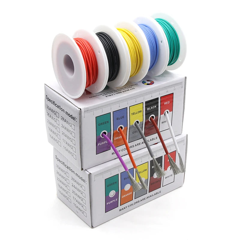 Silicone Wire Kit | 5 Colors 30–16AWG Tinned Copper | Heat Resistant