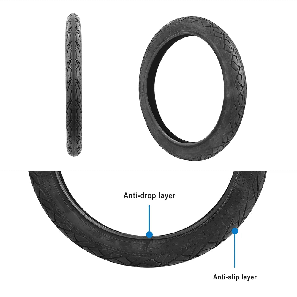 16x1.95 Tire & Tube | 52-305 E-Bike/Scooter | Wear Resistant