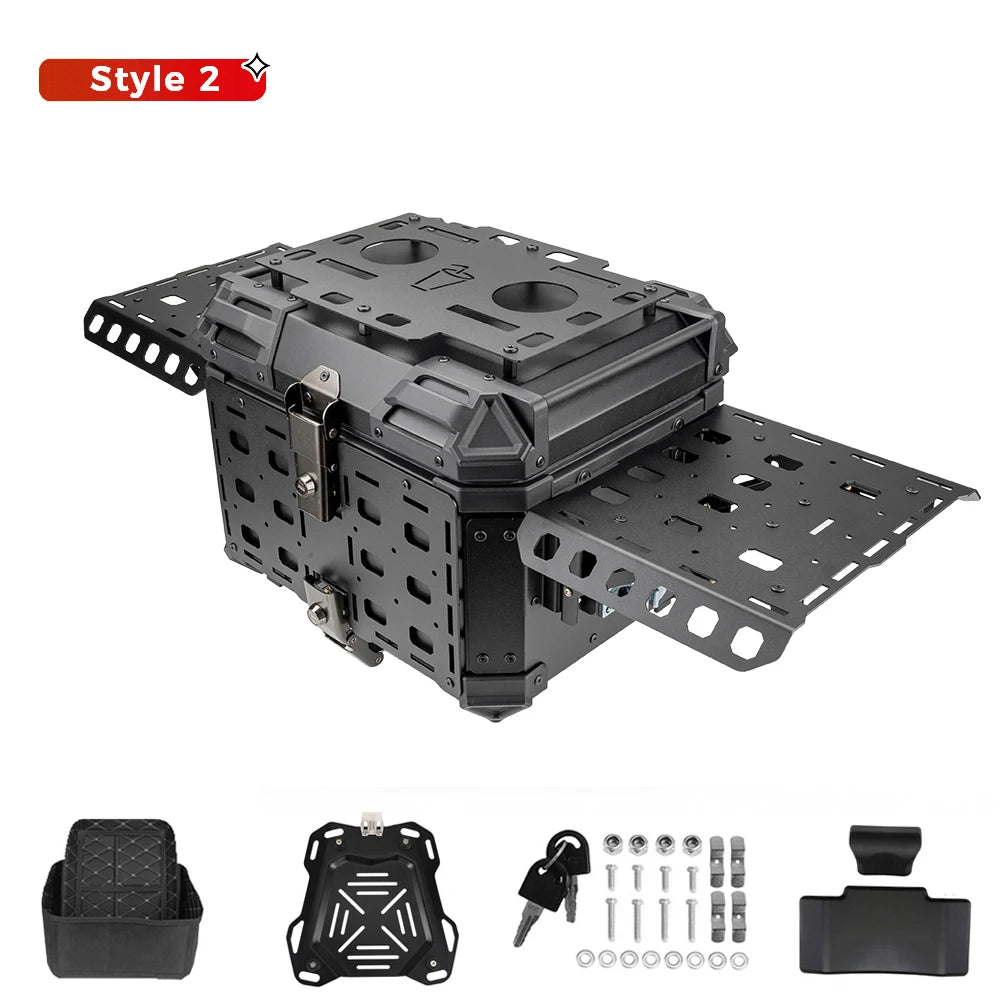 45L Aluminum Top Case | Lockable Rear Luggage Box