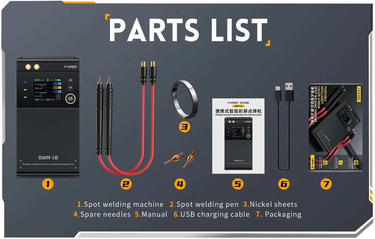 FNIRSI SWM-10 Portable Spot Welder | 5000mAh | 18650 Battery Packs