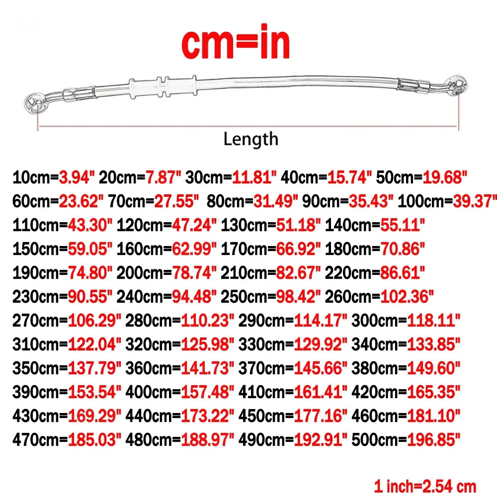 Braided Hydraulic Brake Hose | 10mm Banjo, 28-Degree Fitting | Universal Motorcycle Racing Line