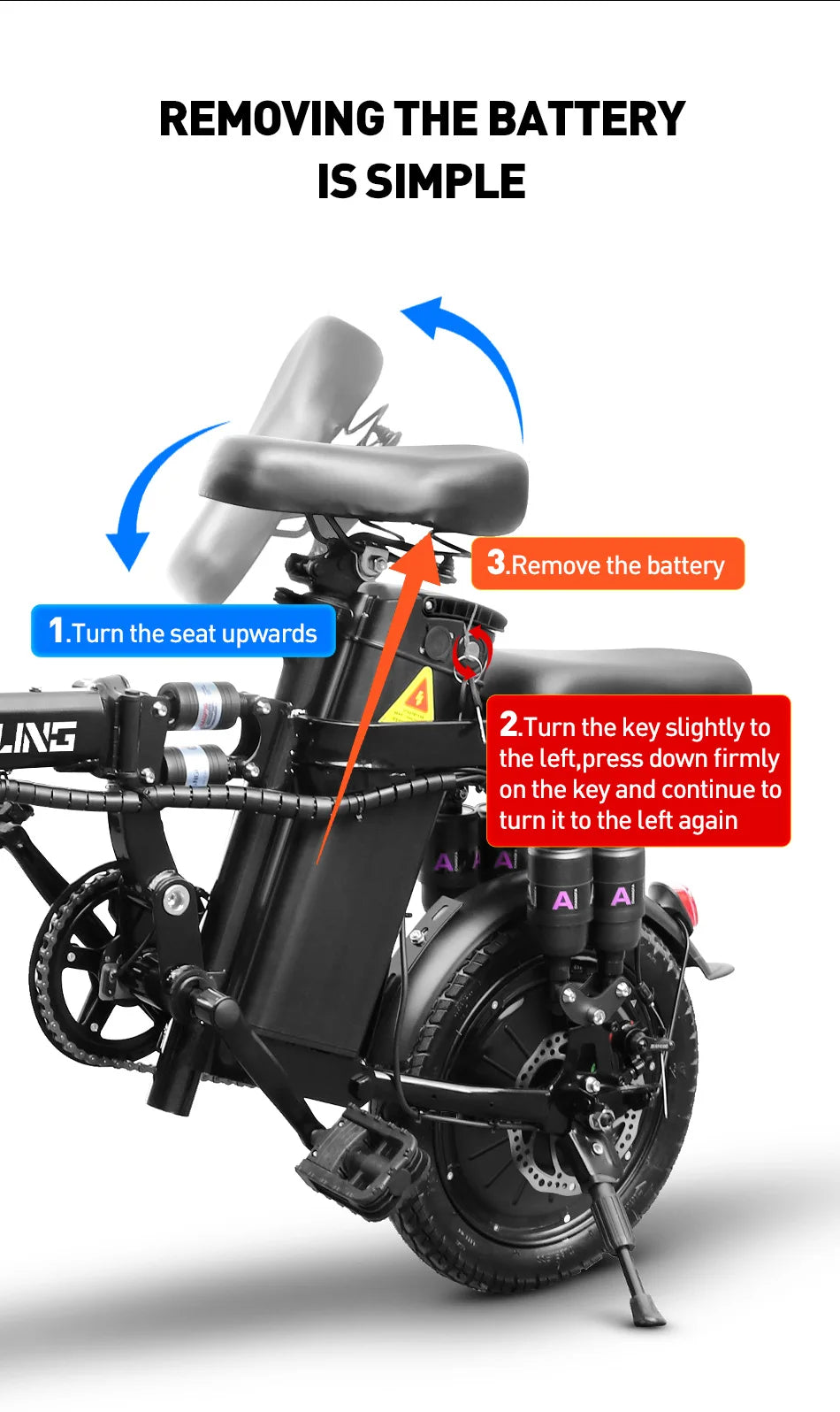 14in Folding E-Bike | 48V 400W Up to 40 km/h | Mini City Commuter