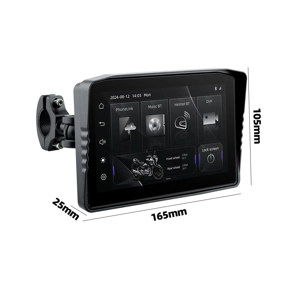 EKIY 6.25" Moto CarPlay Dashboard | Wireless Android Auto | GPS Navigation
