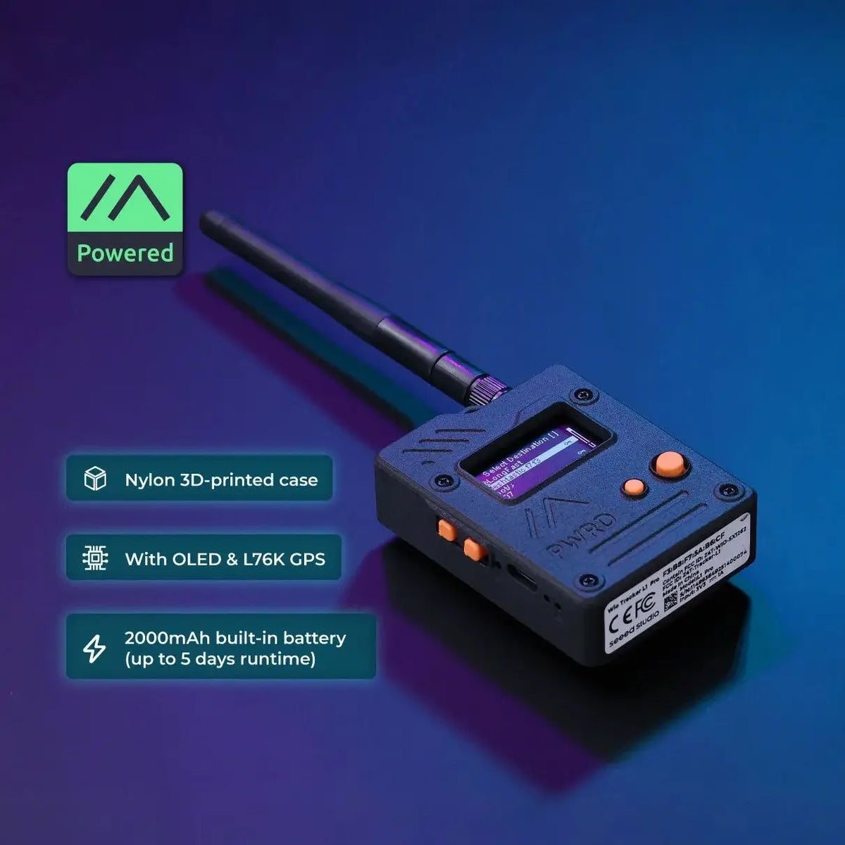 Meshtastic LoRa Tracker Node | Wio Tracker L1 | GPS, 868/915MHz