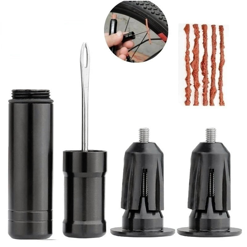 Tubeless Tire Repair Kit | Bar-End Storage Tool | MTB & Road Bikes