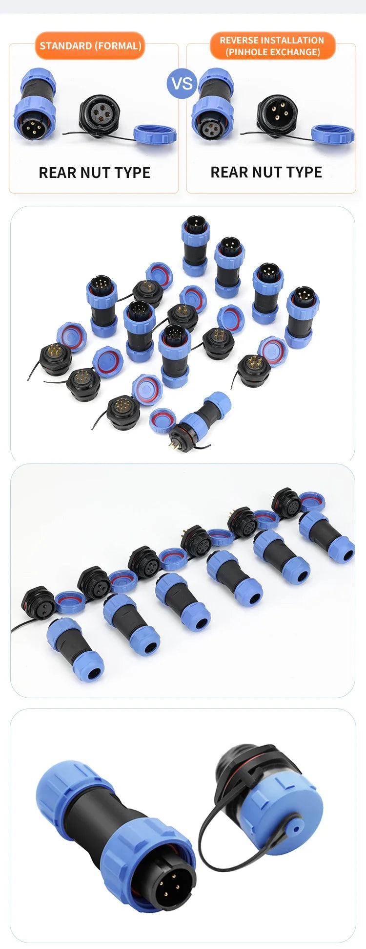 Aviation Plug Connectors | IP68 Waterproof | Panel-Mount