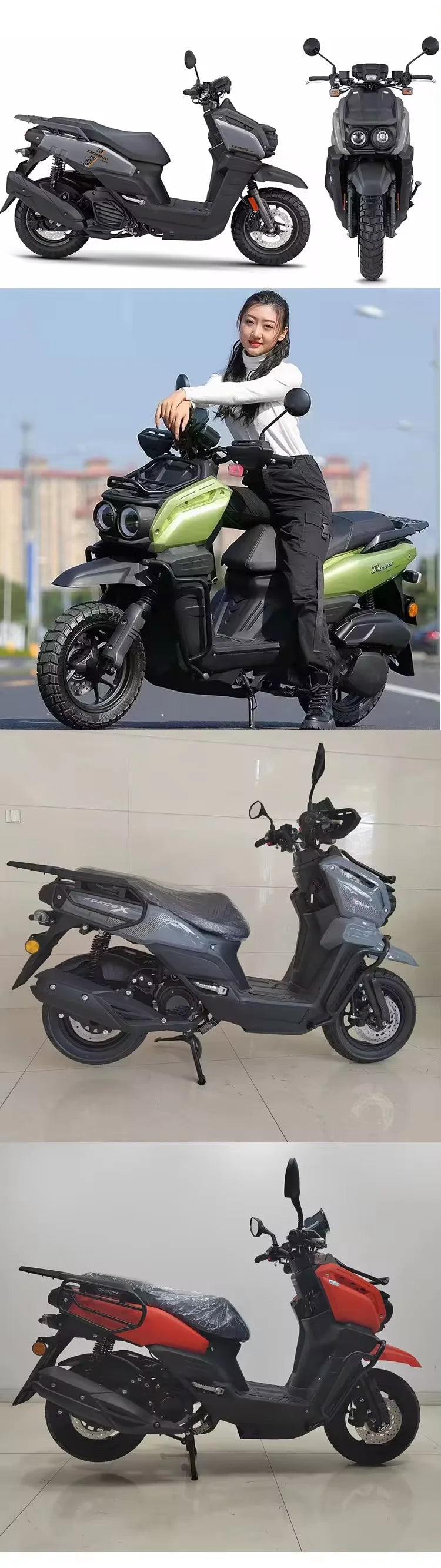 Y2-TK Electric Scooter | 1200W, 60V 20Ah | Aluminum-Wheel City E-Motorcycle