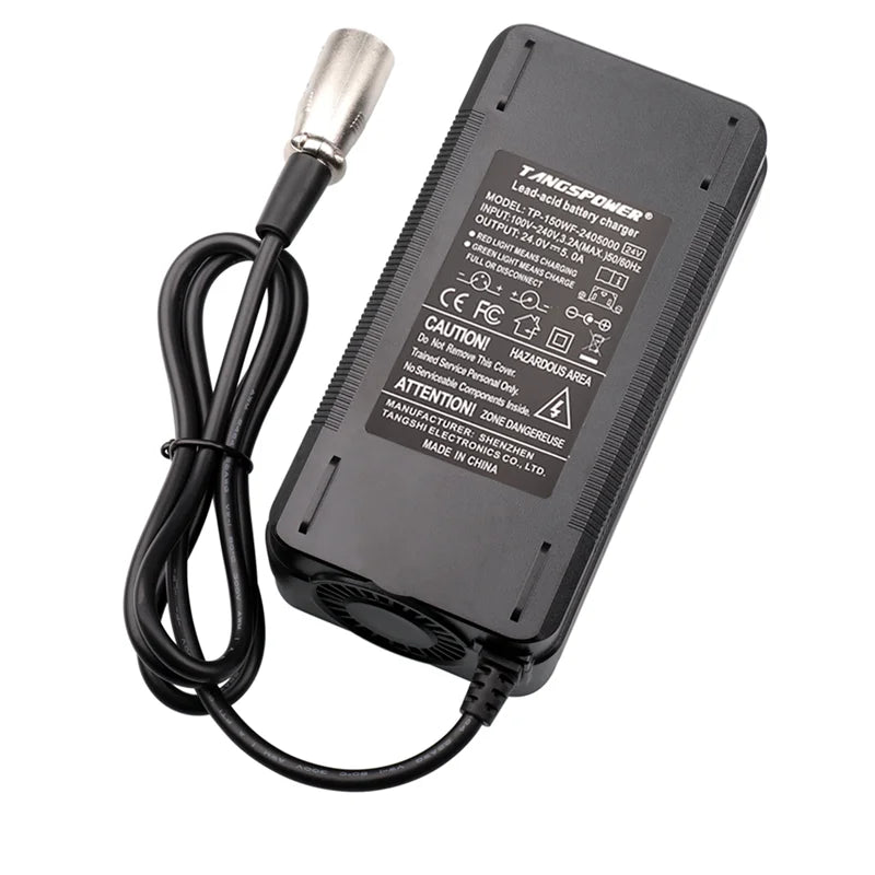 TANGSPOWER 24V 5A Charger | 28.8V Lead-Acid | 10 Connectors