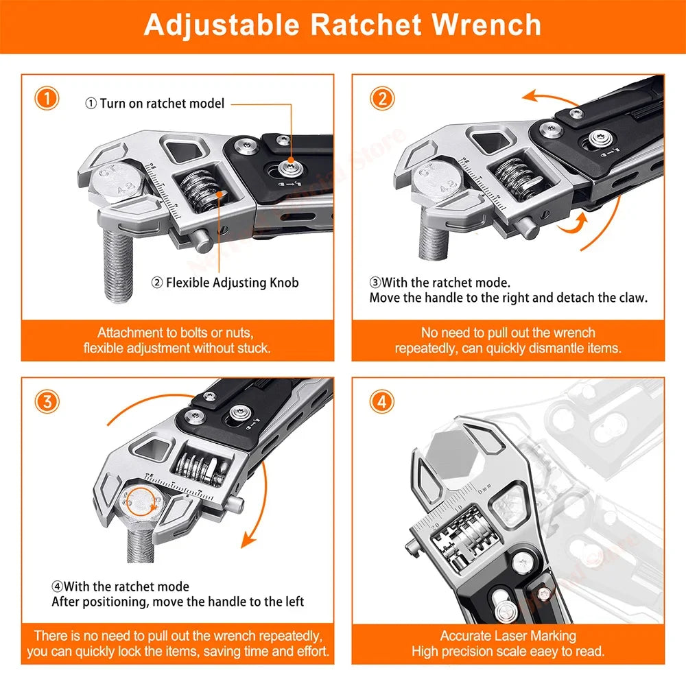 NexTool W4 11-in-1 Multitool | Wrench, Pliers & Knife | Trail Kit