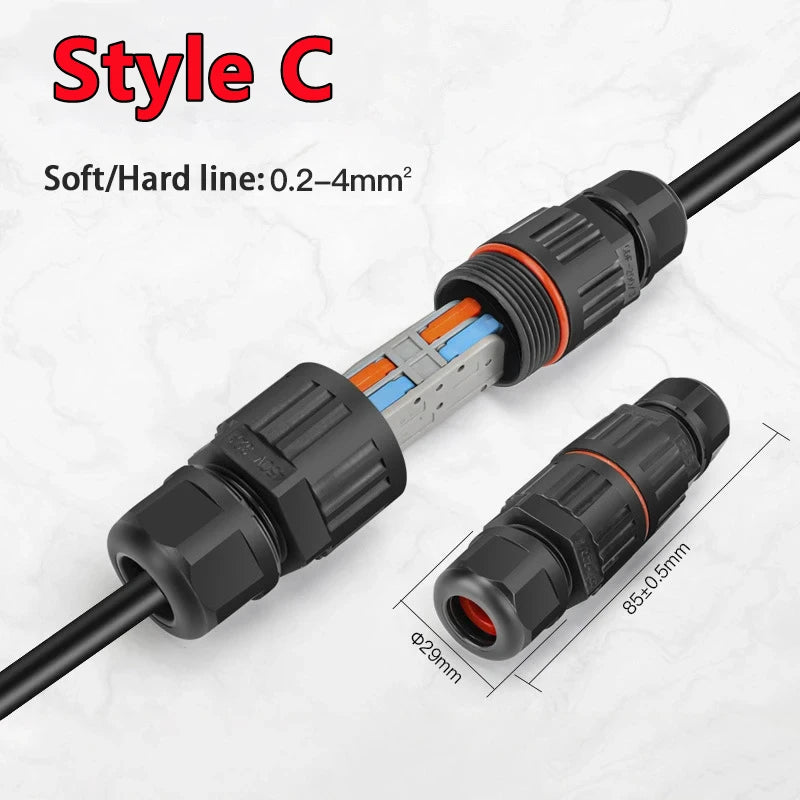 IP68 Waterproof Wire Connector | 2/3-Pin | Quick Connect