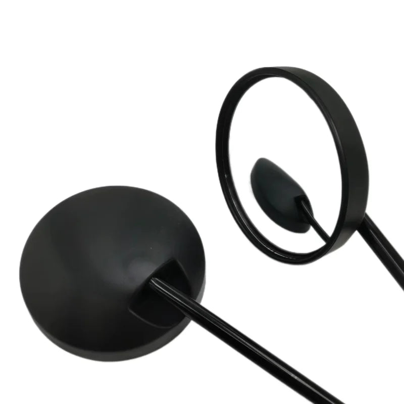 Universal Motorcycle Mirrors | 8mm Adjustable | Pair, Black
