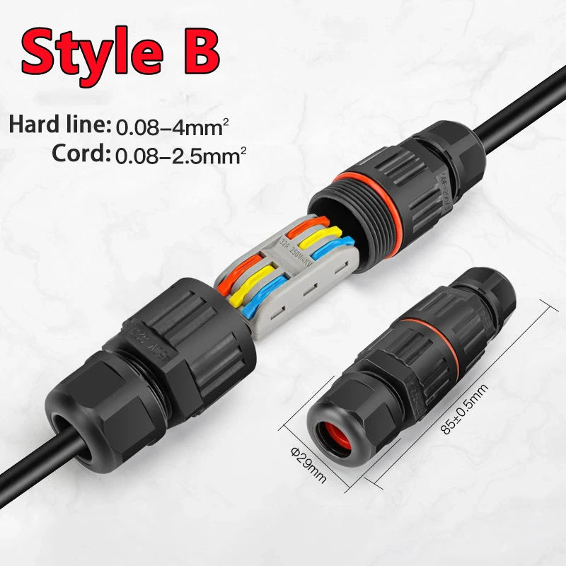 IP68 Waterproof Wire Connector | 2/3-Pin | Quick Connect