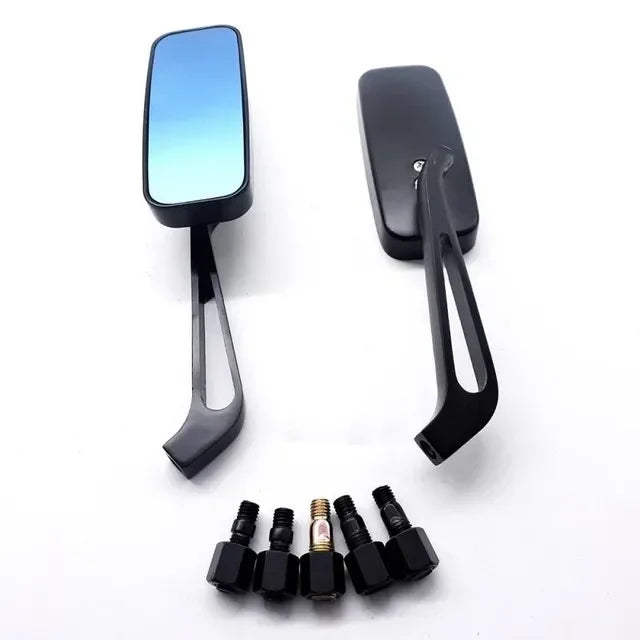Universal Side Mirrors | Adjustable Rear-View Pair | 8mm/10mm Thread