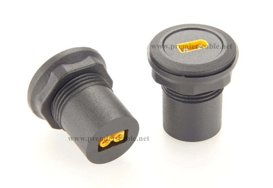 XT30 Panel Mount Adapter | Round | Male to Female