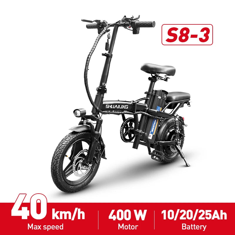 14in Folding E-Bike | 48V 400W Up to 40 km/h | Mini City Commuter
