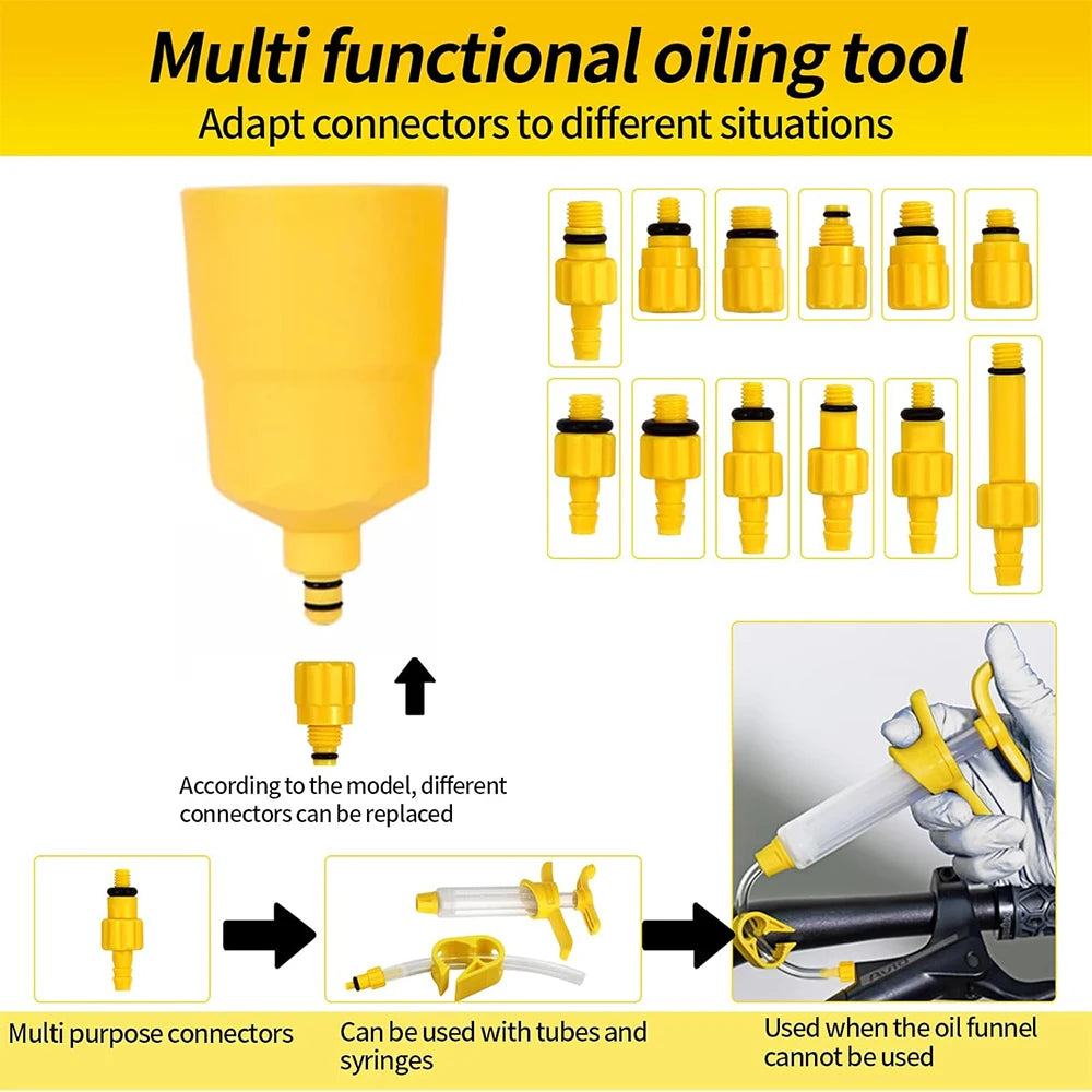 Hydraulic Disc Brake Bleed Kit + 60ml Mineral Oil | Fits Shimano, Tektro, SRAM, Nutt & Magura Brakes