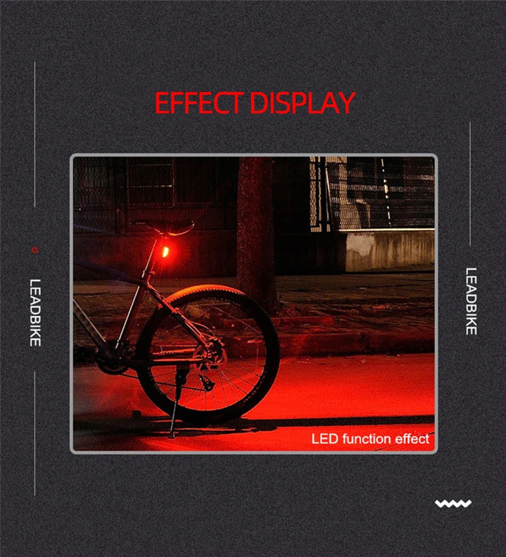 Folding Laser Bike Light Front Rear Safety Warning Bicycle Light USB Rechargeable Bike Tail Rear Light Waterproof Cycling Lamp