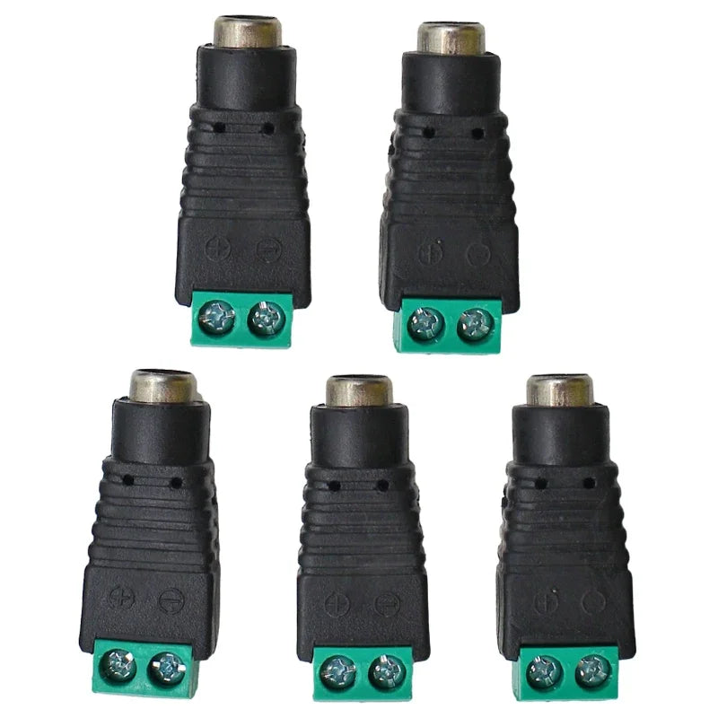 DC 5.5×2.1mm Power Connector Pairs | 12V Male & Female | CCTV / LED Strip